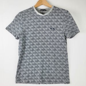 Ben Sherman the original women size S grey blue short sleeve cotton blend t-shir